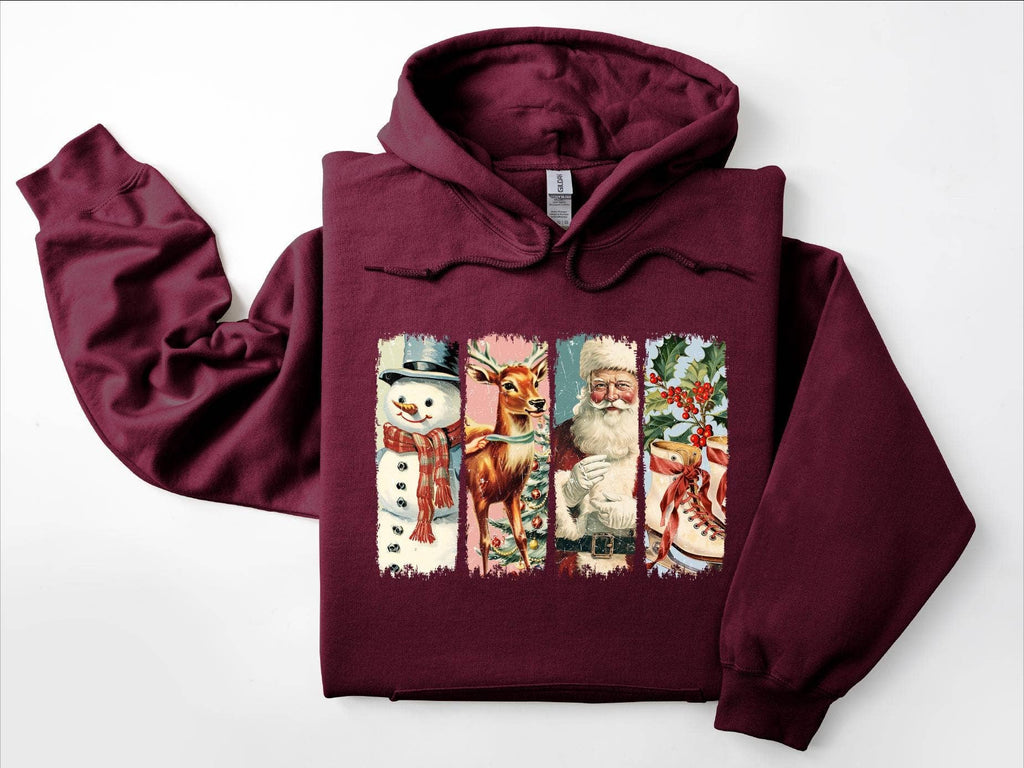 Retro Christmas Santa Claus Hoodie Merry Sweatshirt