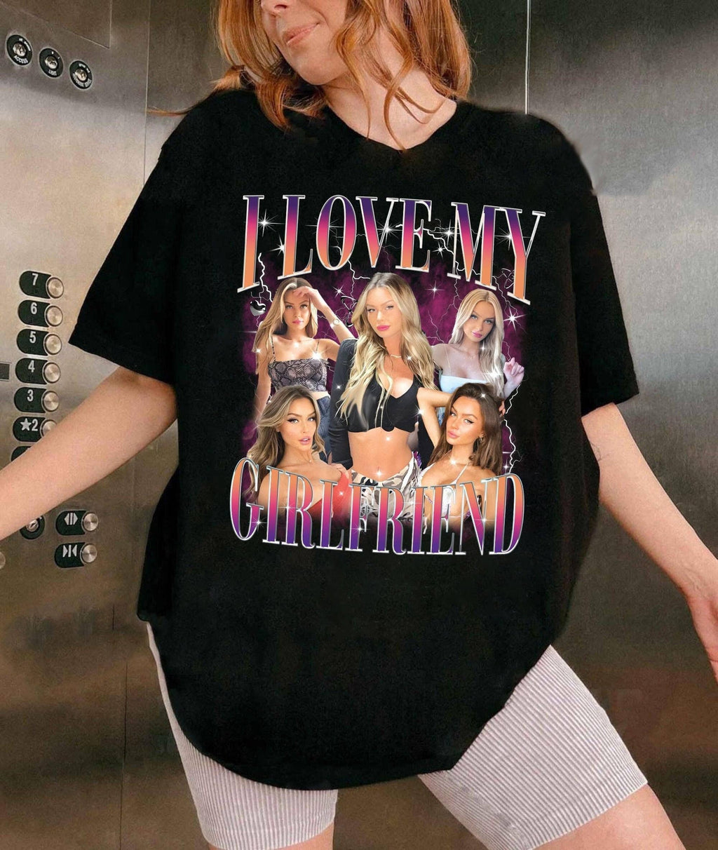 I Love My Girlfriend Custom Tee Shirt Valentine Gift