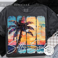 Salty Soul Summer Beach Shirt Retro Design