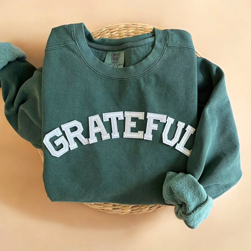 Comfort Colors® Grateful Sweatshirt, Thanksgiving Sweater