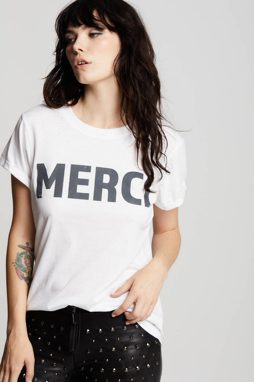 2192 - Merci Burn Out Tee White