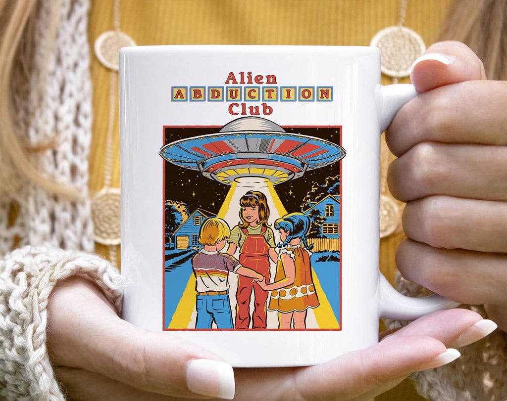 Alien Abduction Club Funny Halloween Retro Coffee Mug