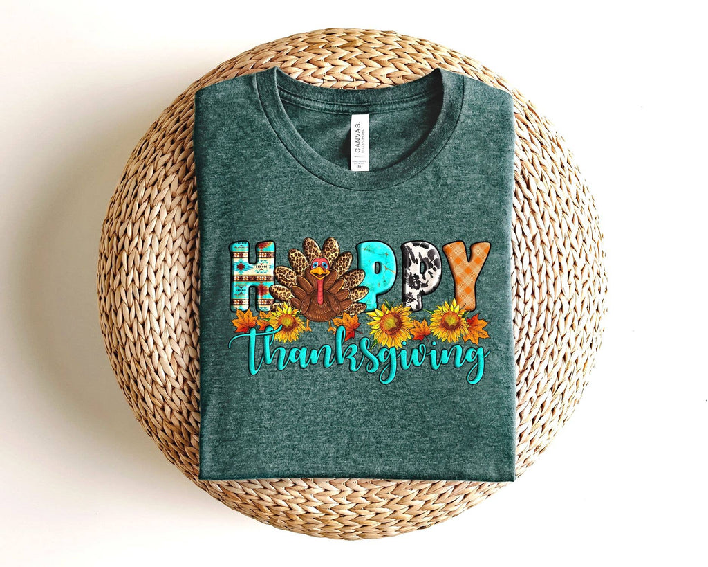 Happy Thanksgiving Shirt - Turkey Pumpkin Season Top