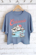 Colorado Rocky Mountains Wild Flower Graphic Long Crop Top
