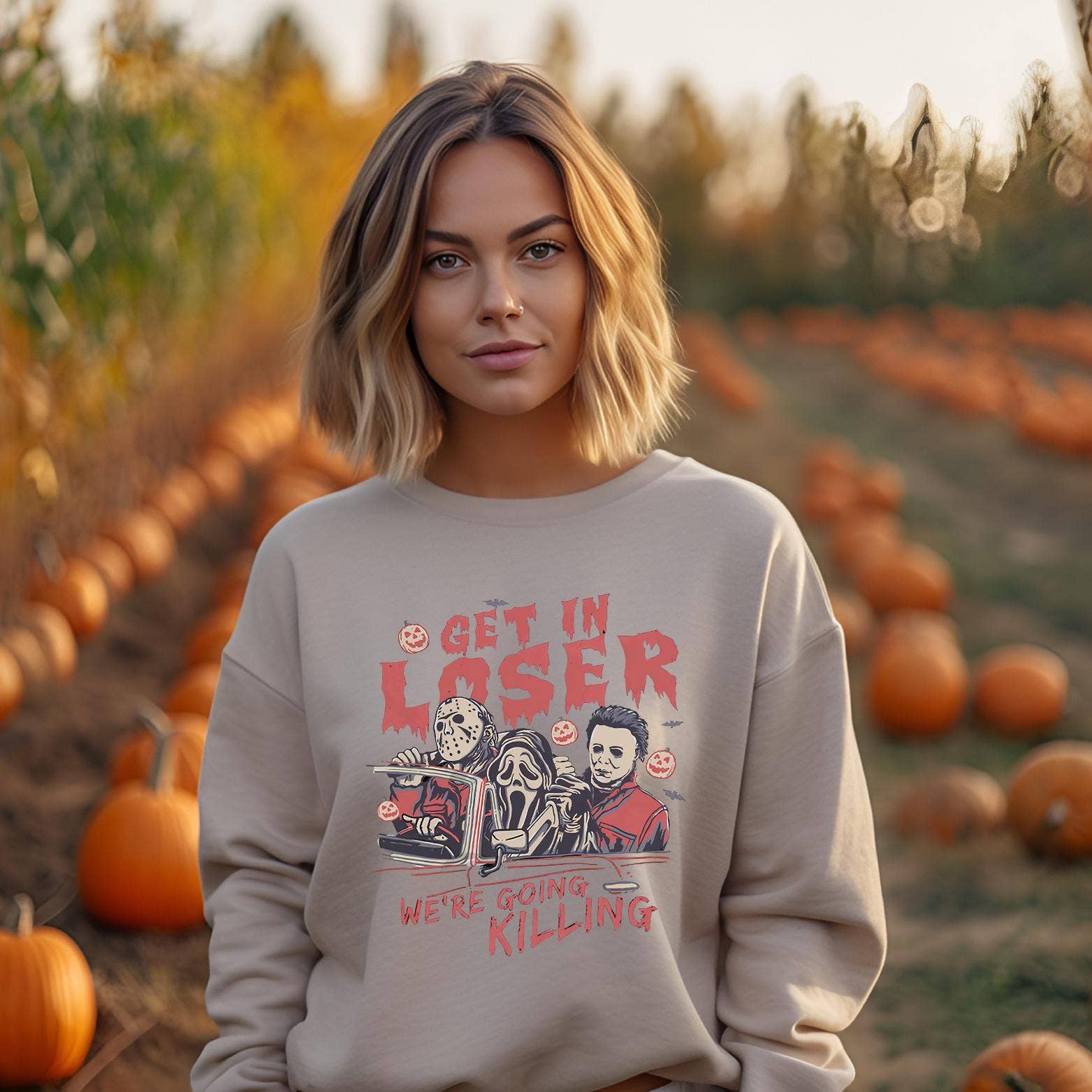Get in Loser We’Re Going Killing Halloween Sweatshirt