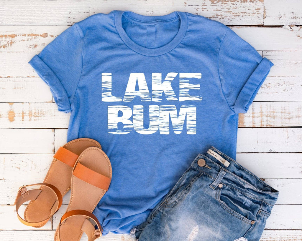 Lake Bum Blue Bella Trendy Summer Graphic Tee Free Shipping