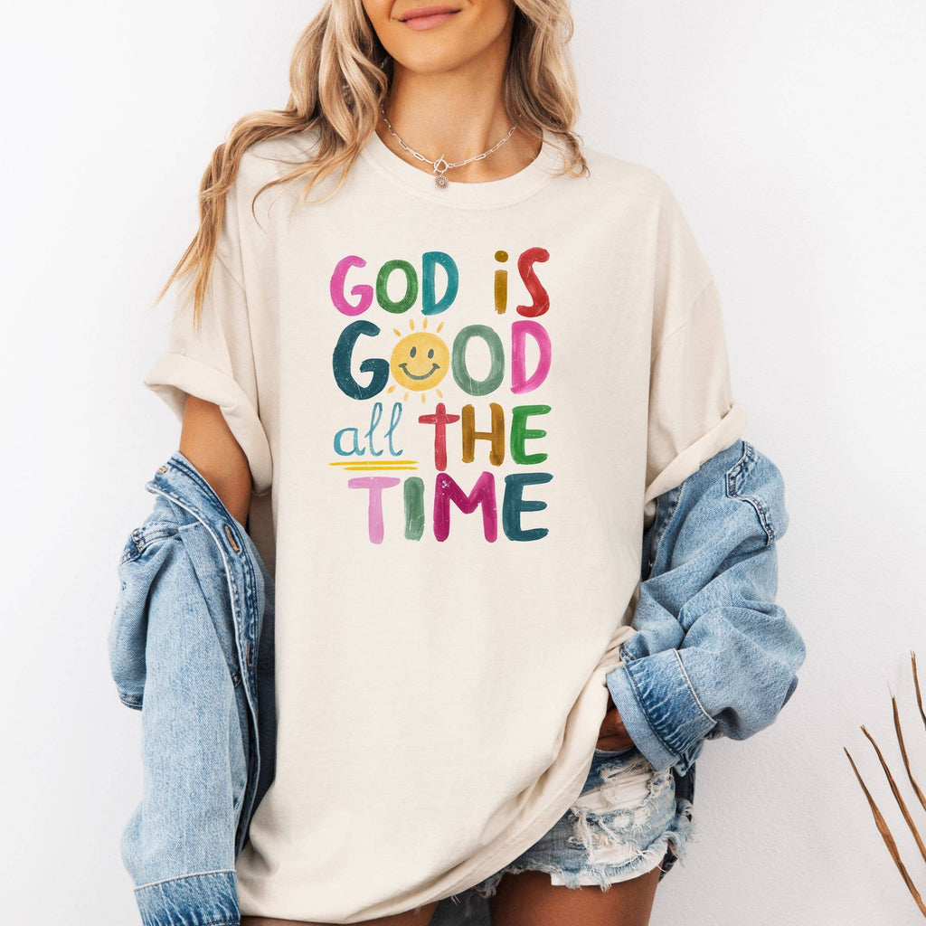 God Is Good All the Time Graphic Summer Tee - Graphic Tee