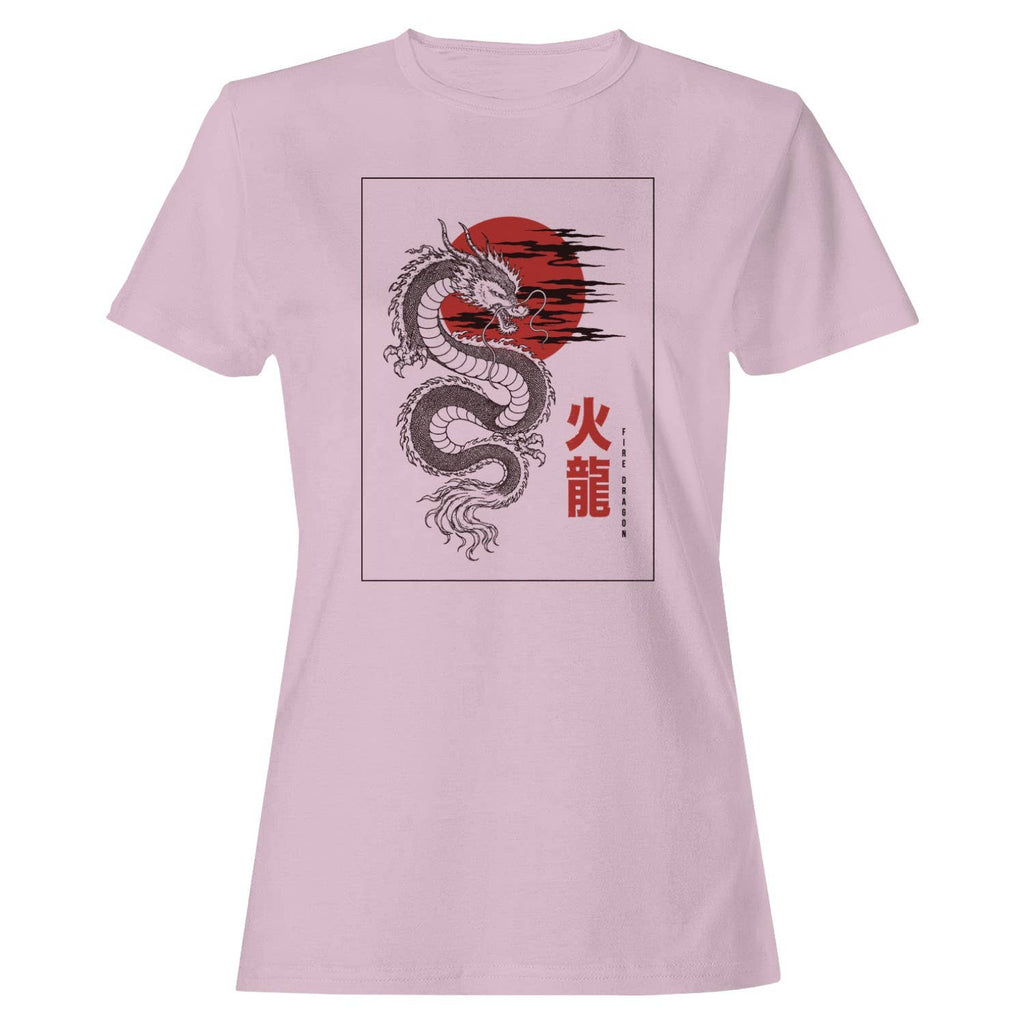 Fire Dragon Red Sun Art Women's T-Shirt