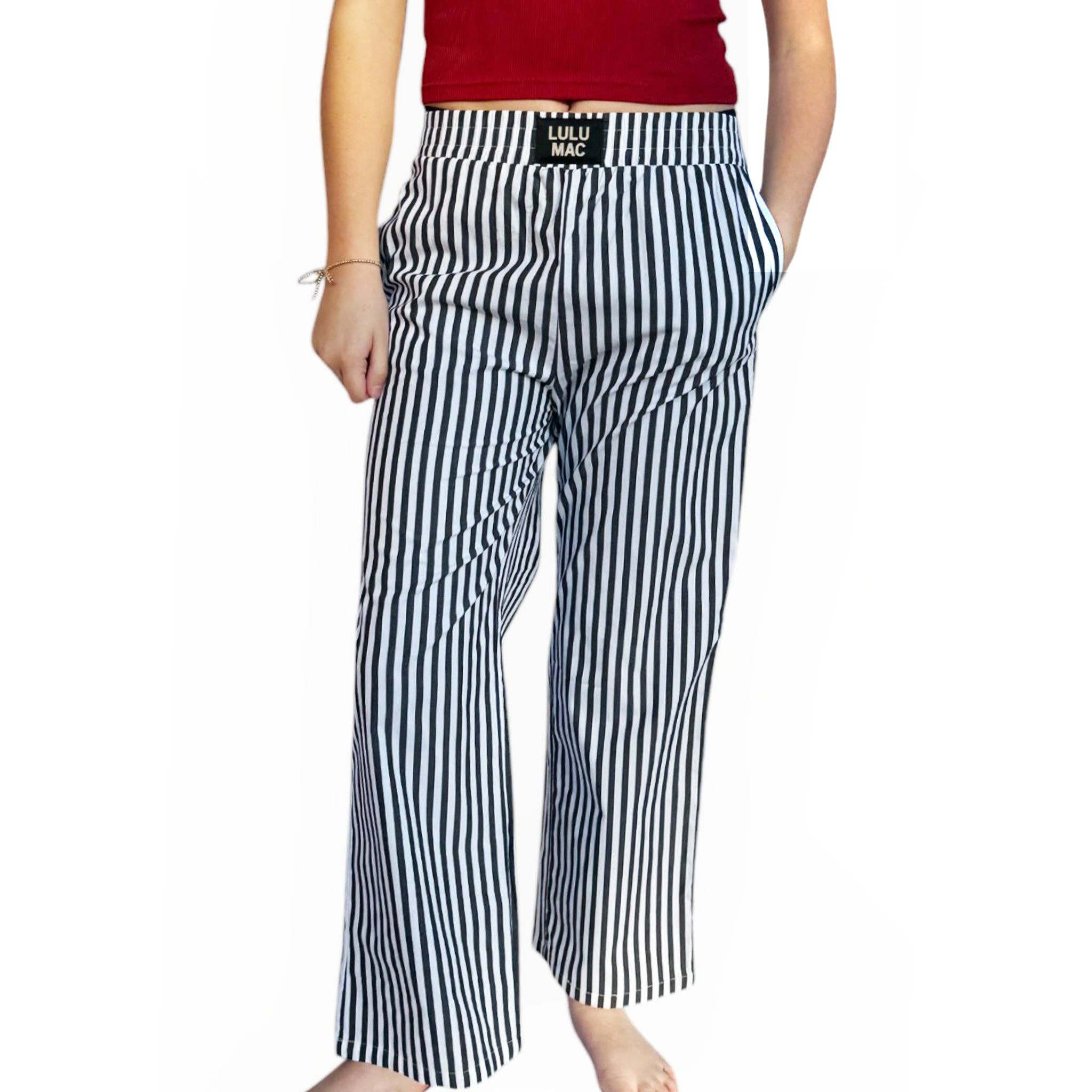 Past-Navy Striped Pant