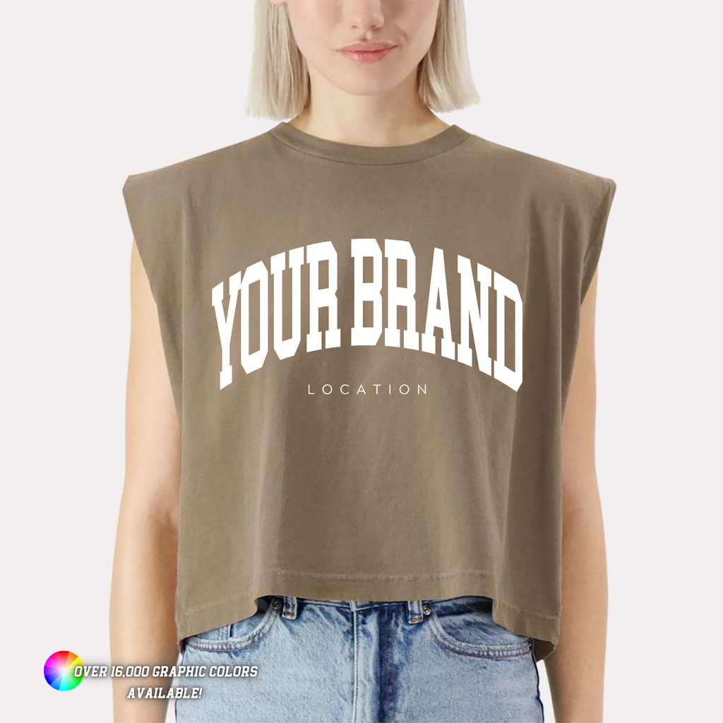 Custom Logo or Design Athletic Wear Garment-Dyed Muscle Tee