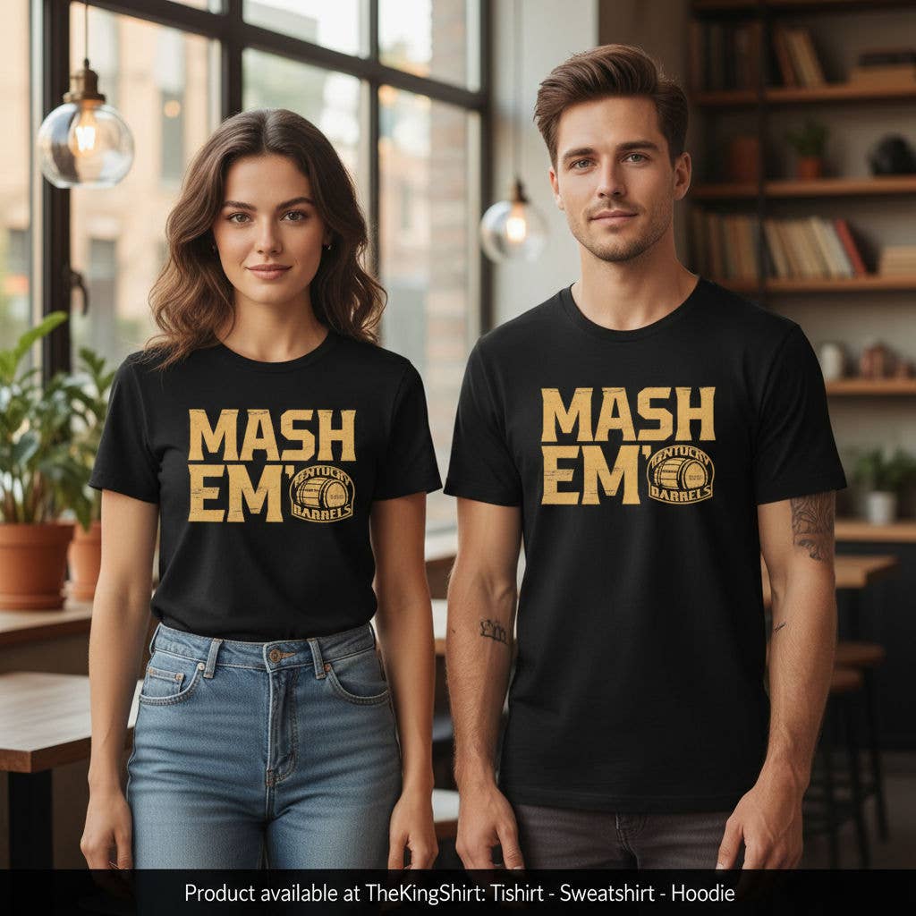 Kentucky Barrels- Mash Em' Tee For Bourbon Fans