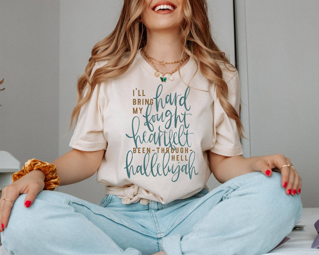 Hard Fought Hallelujah Faith Vintage Graphic Tee