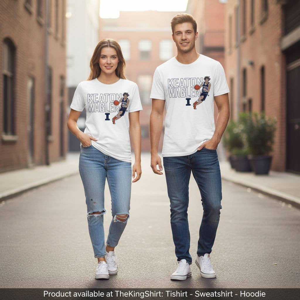 Official Illinois Fighting Illini Keaton Wagler Pose Tee