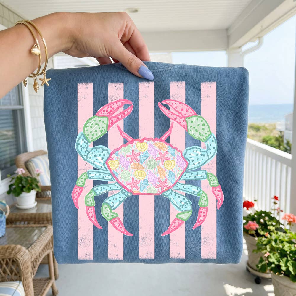 Preppy Coastal Crab Tee