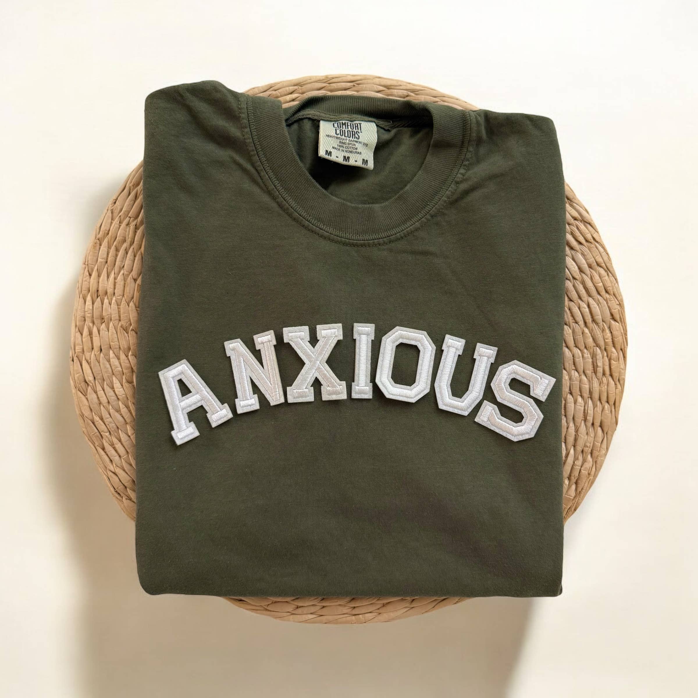 Anxious Short Sleeve Shirt, Funny Mental Health Shirts