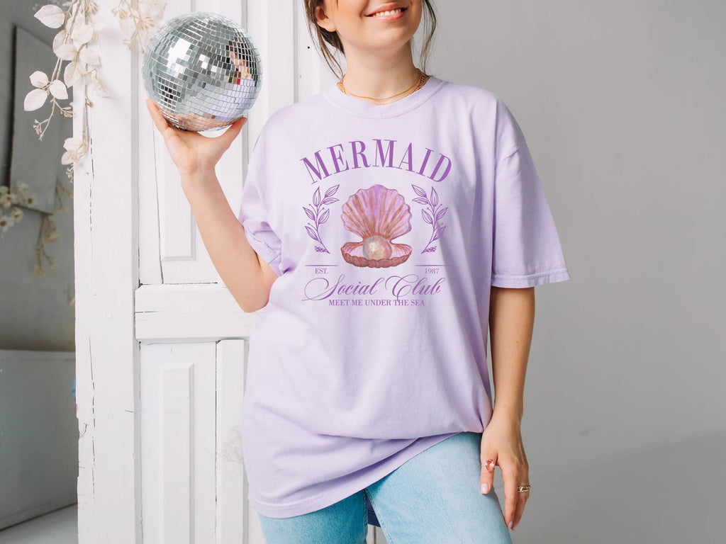 Mermaid Social Club, Sumemr T Shirt, Pastels, Bows, Preppy