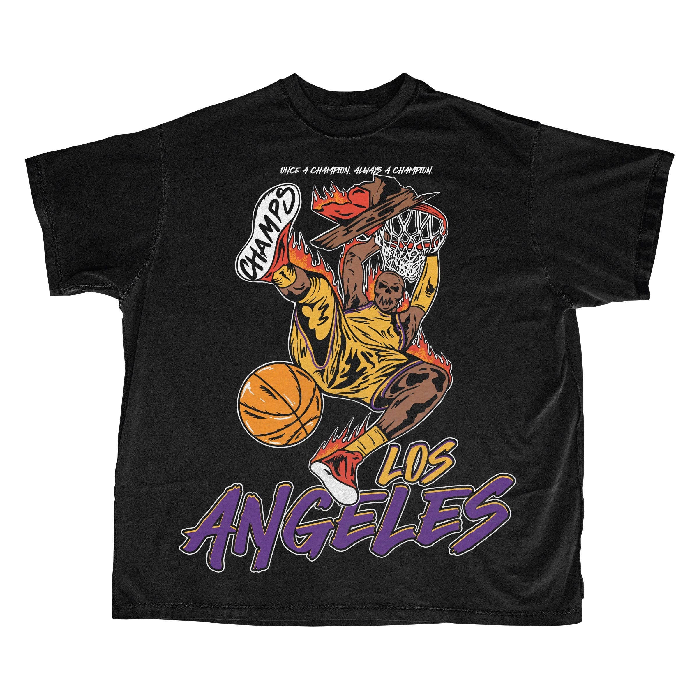 Vintage Los Angeles Basketball Graphic Bootleg T-Shirt