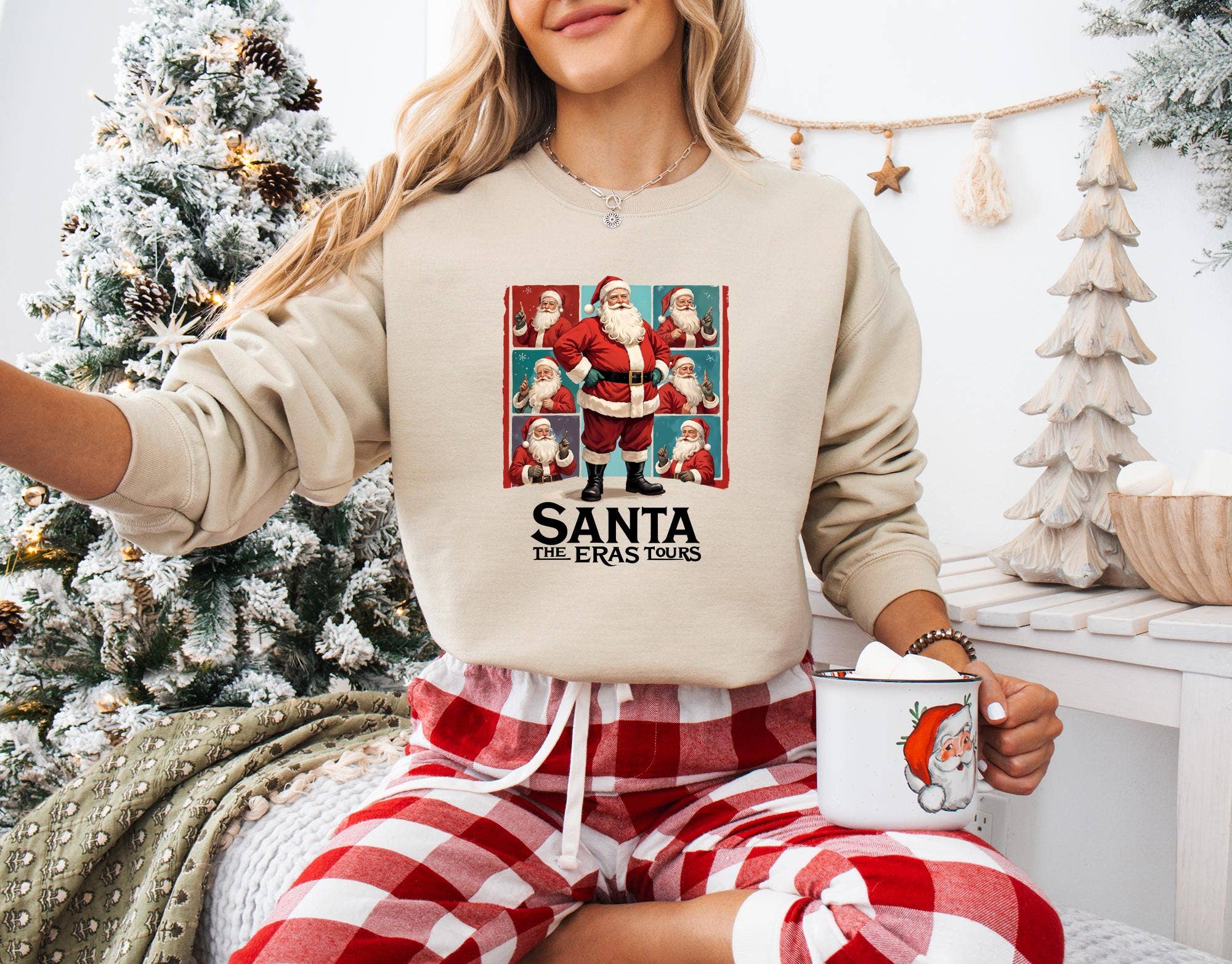 Retro Santa Swiftie Christmas Tee