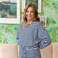 Lm-Stripe Longsleeve Top-Navy
