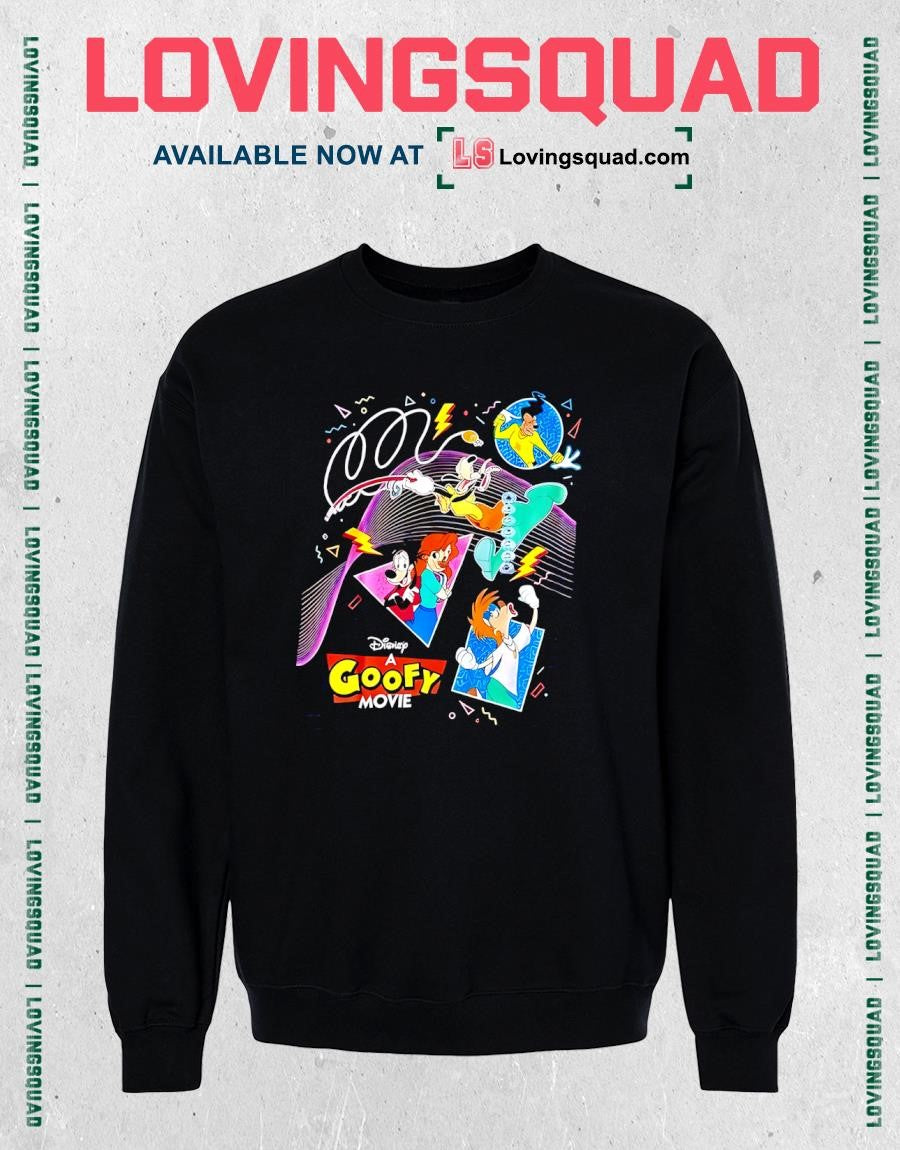 A Goofy Movie Retro Collage Powerline T-shirt