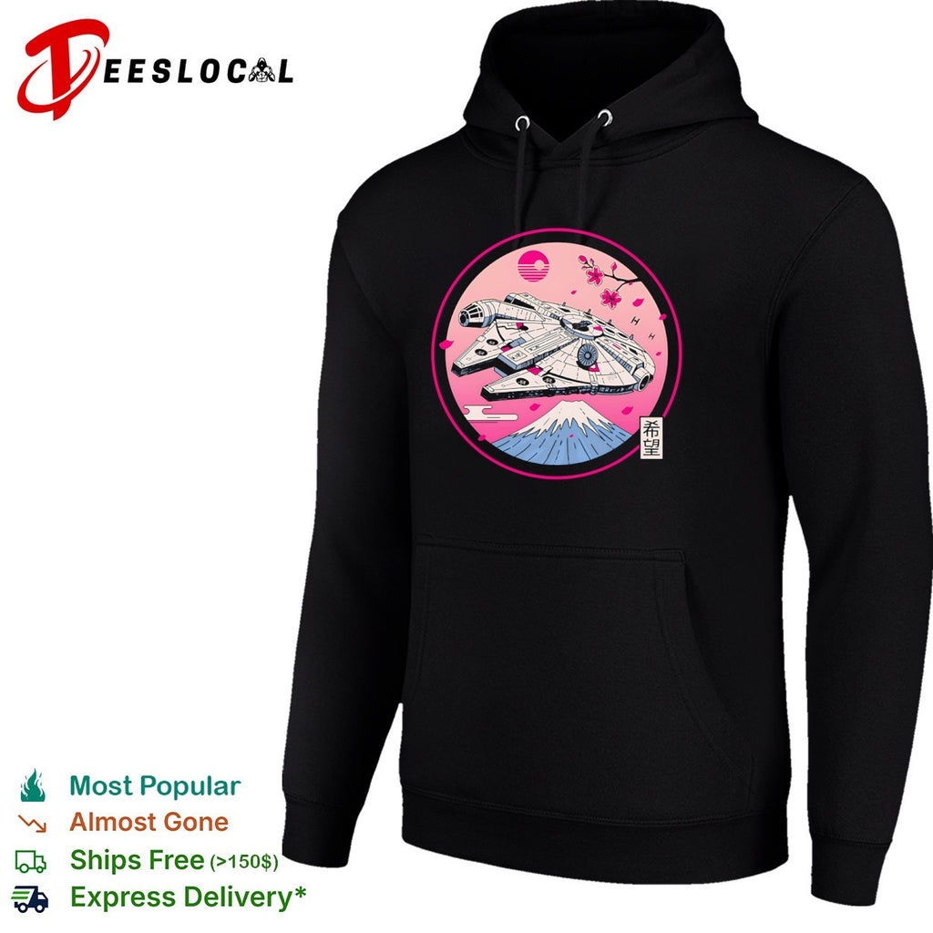 A Japanese style design featuring the Millennium Falcon shirt