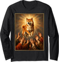 Shiba Inu Classical Oil Painting Funny Long Sleeve T-Shirt
