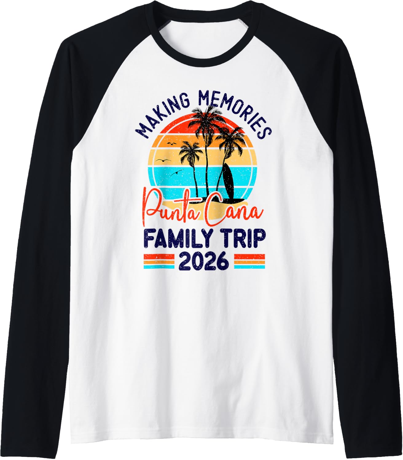Family Punta Cana Vacation 2026 Summer Vacation Matching Raglan Baseball Tee