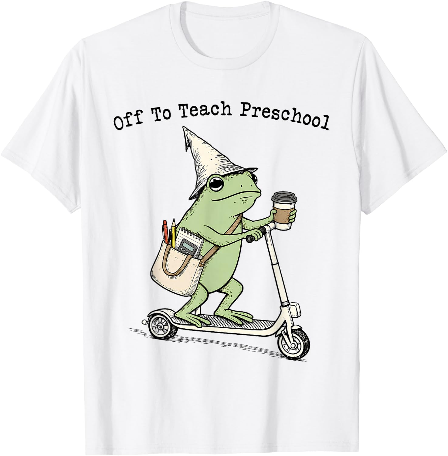 Off to Teach Preschool Teacher Frog Funny Back to School T-Shirt
