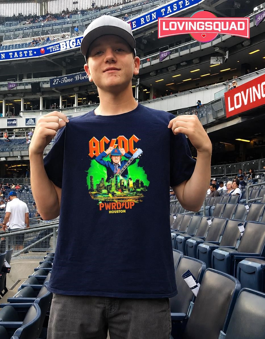 AC DC Angus Young Pwr Up Houston Tour Hard Rock shirt