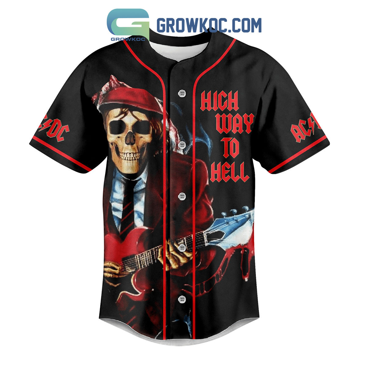 AC/DC High Way To Hell I’m On The Way To The Promised Land Baseball Jersey