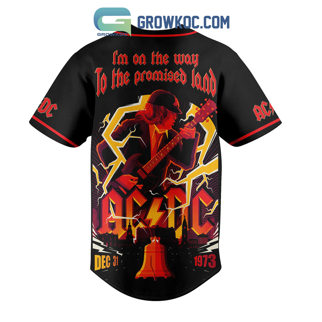AC/DC High Way To Hell I’m On The Way To The Promised Land Baseball Jersey