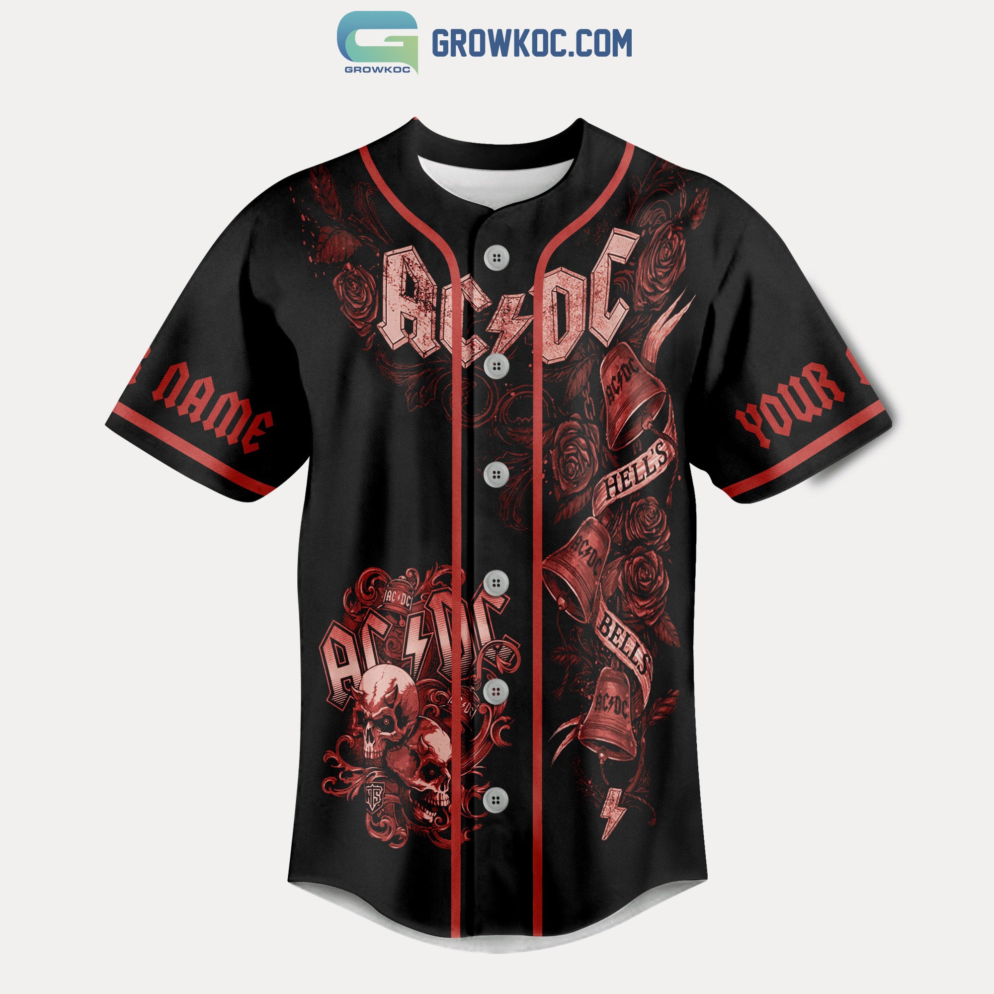 AC/DC When I Die Let Me Still Be A Fan Of AC/DC Personalized Baseball Jersey
