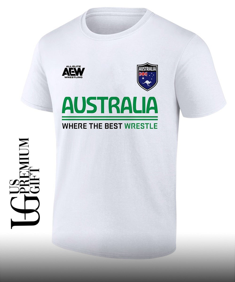 AEW Australia Where the Best Wrestle shirt