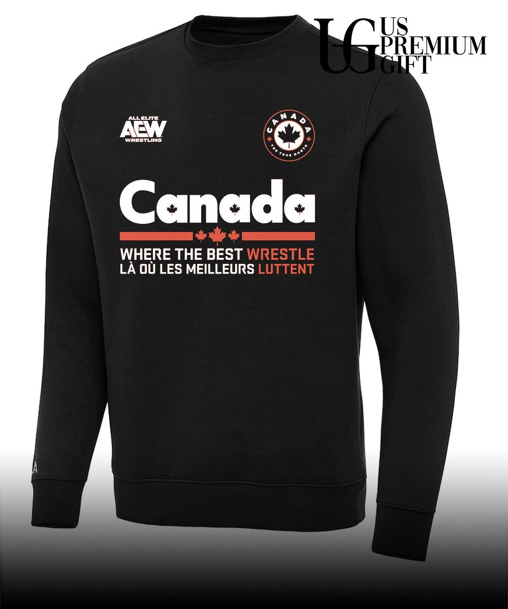 AEW Wrestling Canada Where the Best Wrestle Là Où Les Meilleurs Luttent shirt