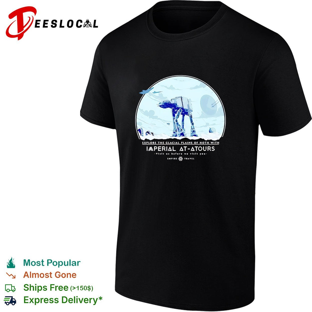 AT AT walker exploring Hoth Imperial tours poster shirt