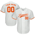 Baseball Jerseys Custom - Gifts Baseball Fans - Pinstripe White Orange - Father's Day Baseball Gifts