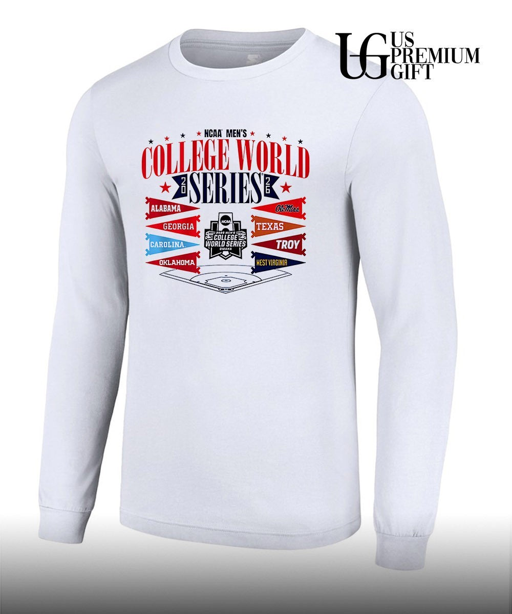 Alabama Georgia Carolina Oklahoma Ole Miss Texas Troy West Virginia NCAA Men’s College World Series 2026 shirt