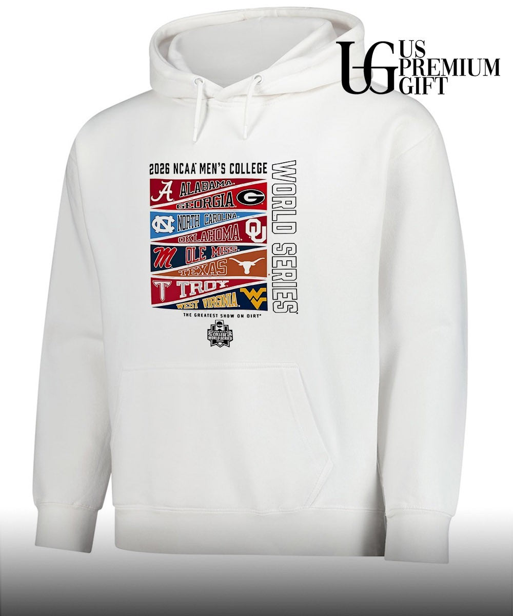 Alabama Georgia North Carolina Oklahoma Ole Miss Texas Troy West Virginia NCAA 2026 Men’s College World Series shirt