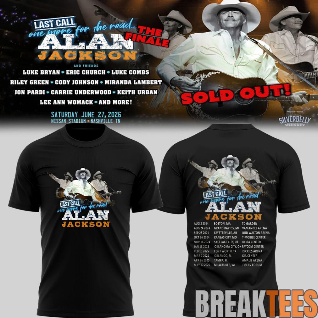 Alan Jackson x Tennessee Titans “Last Call – The Finale” At Nissan Stadium Black Shirt