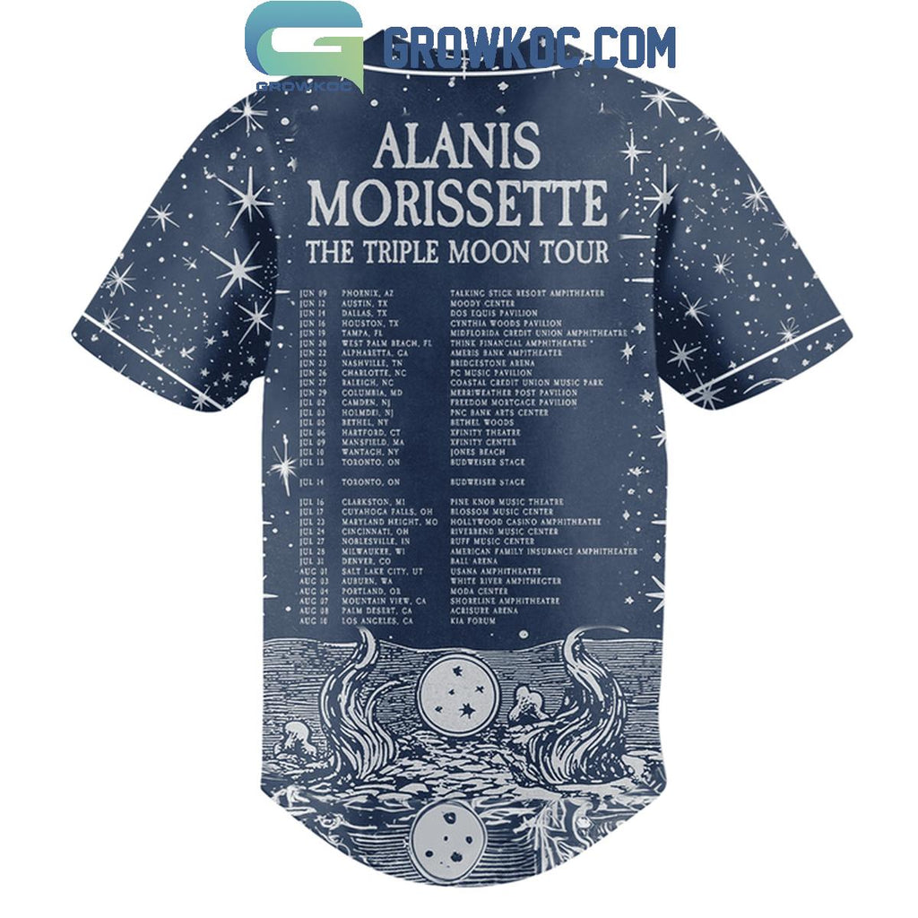 Alanis Morissette The Triple Moon Tour 2024 Schedule Personalized Baseball Jersey