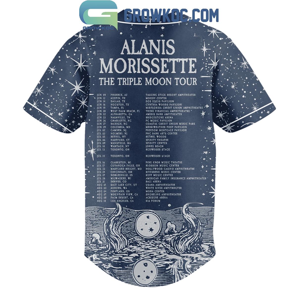 Alanis Morissette The Triple Moon Tour 2024 Schedule Personalized Baseball Jersey