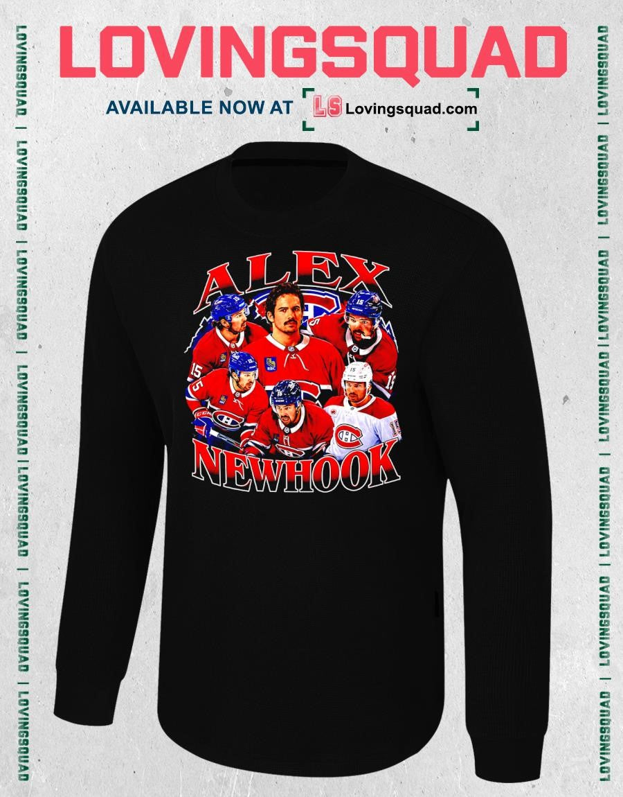 Alex Newhook Montreal Canadiens Collage T-shirt