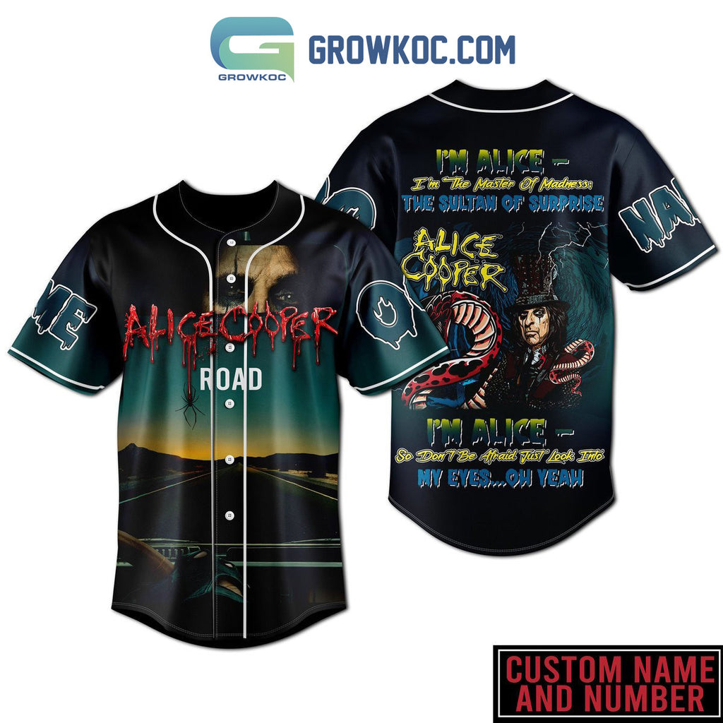 Alice Cooper I’m The Master Of Madness The Sultan Of Surprise Personalized Baseball Jersey