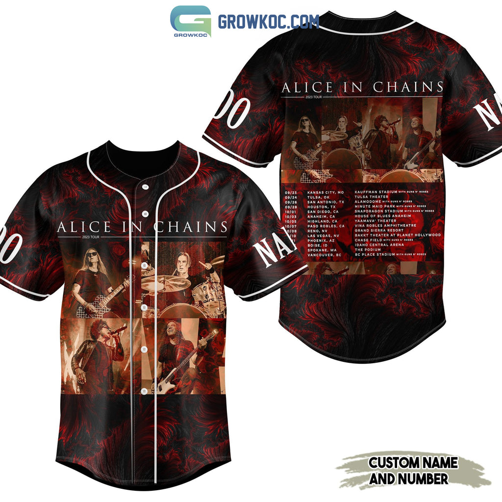 Alice In Chains 2023 Tour Personalized Baseball Jersey