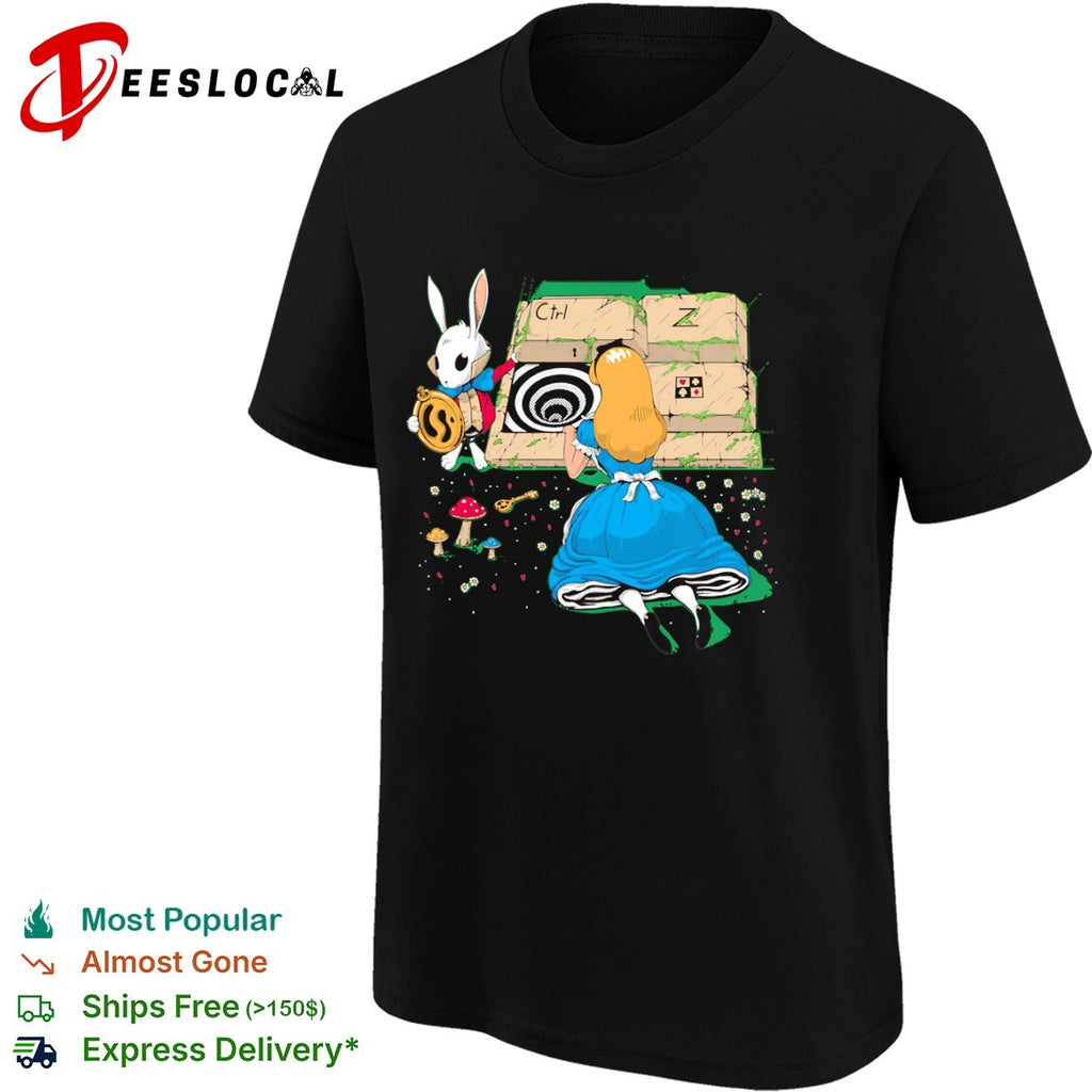 Alice in Wonderland and Ctrl Z shirt