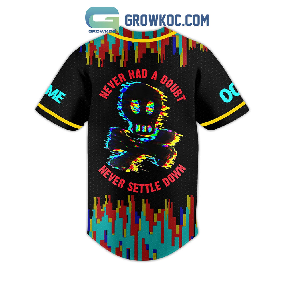 All Time Low Never Had A Doubt Never Settle Down Personalized Baseball Jersey