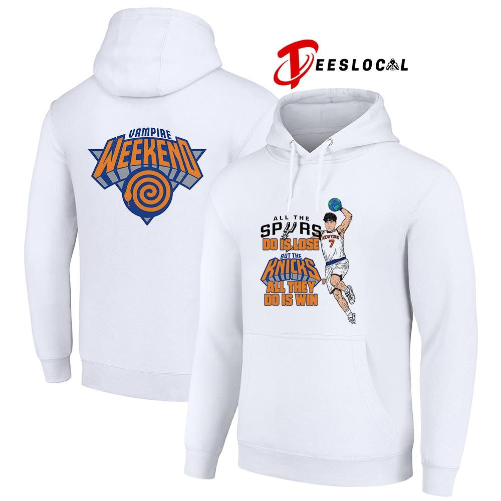 All the Spurs do is lose but the Knicks all they do is win Vampire Weekend art shirt