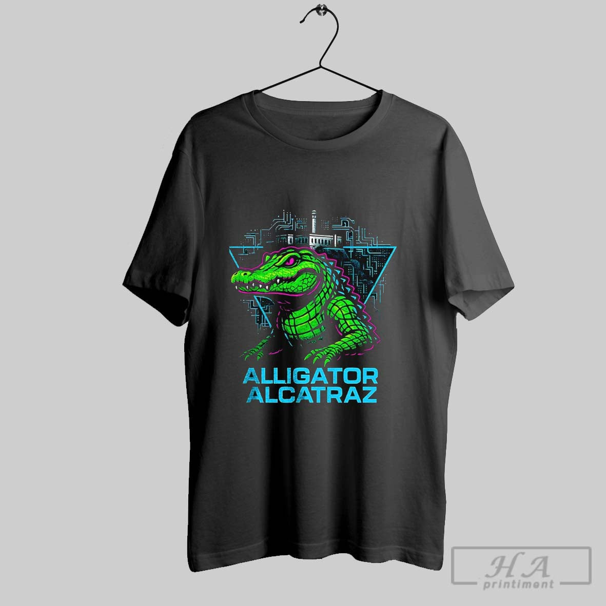 Alligator Alcatraz Neon Cityscape T-Shirts, Hoodie, Sweatshirt | InkRitualCo.com