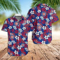 Aloha MLB Chicago Cubs Hawaiian Shirt Blue Flora Trendy Summer