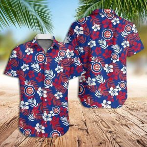 Aloha MLB Chicago Cubs Hawaiian Shirt Blue Flora Trendy Summer